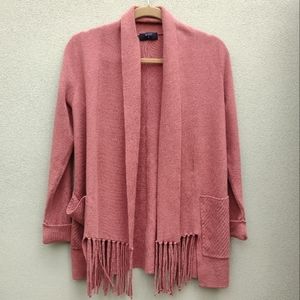 Tahari Rust Color Cardigan with Tassels and Pockets in Size Extra Small XS